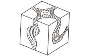 Rompecabezas de piezas cúbicas con patrones gráficos