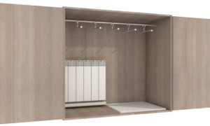 Mueble-Armario radiador de secado de ropa