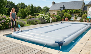 Koverloop: la cubierta de piscina inflable inspirada en los paddles