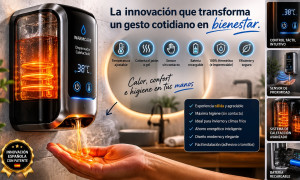 Junio 2026 - Un inventor español crea el primer dispensador inteligente calefactado que transforma la higiene cotidiana en una experiencia de bienestar