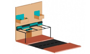 Sistema de apantallamiento acústico horizontal para veladores y terrazas en locales de ocio