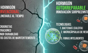 Hormigón autorreparable: edificios capaces de curar sus propias grietas