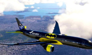 Una aerolínea lanza un avión con diseño de Batman exclusivo para el público masculino