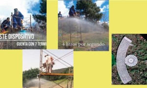Dispositivo generador de lluvia para helicóptero