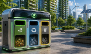 Una paperera intel·ligent que transforma els residus en energia